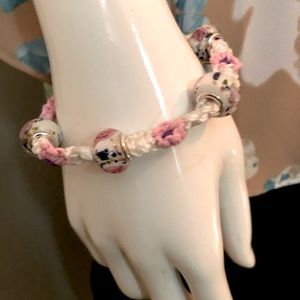 One of a kind Macramé & DIONE bead Bracelet